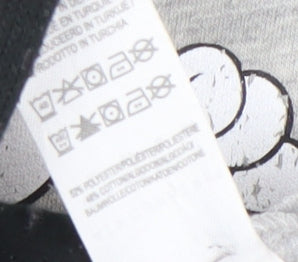 Womens UK Size 12 Disney Grey Basic T-Shirt