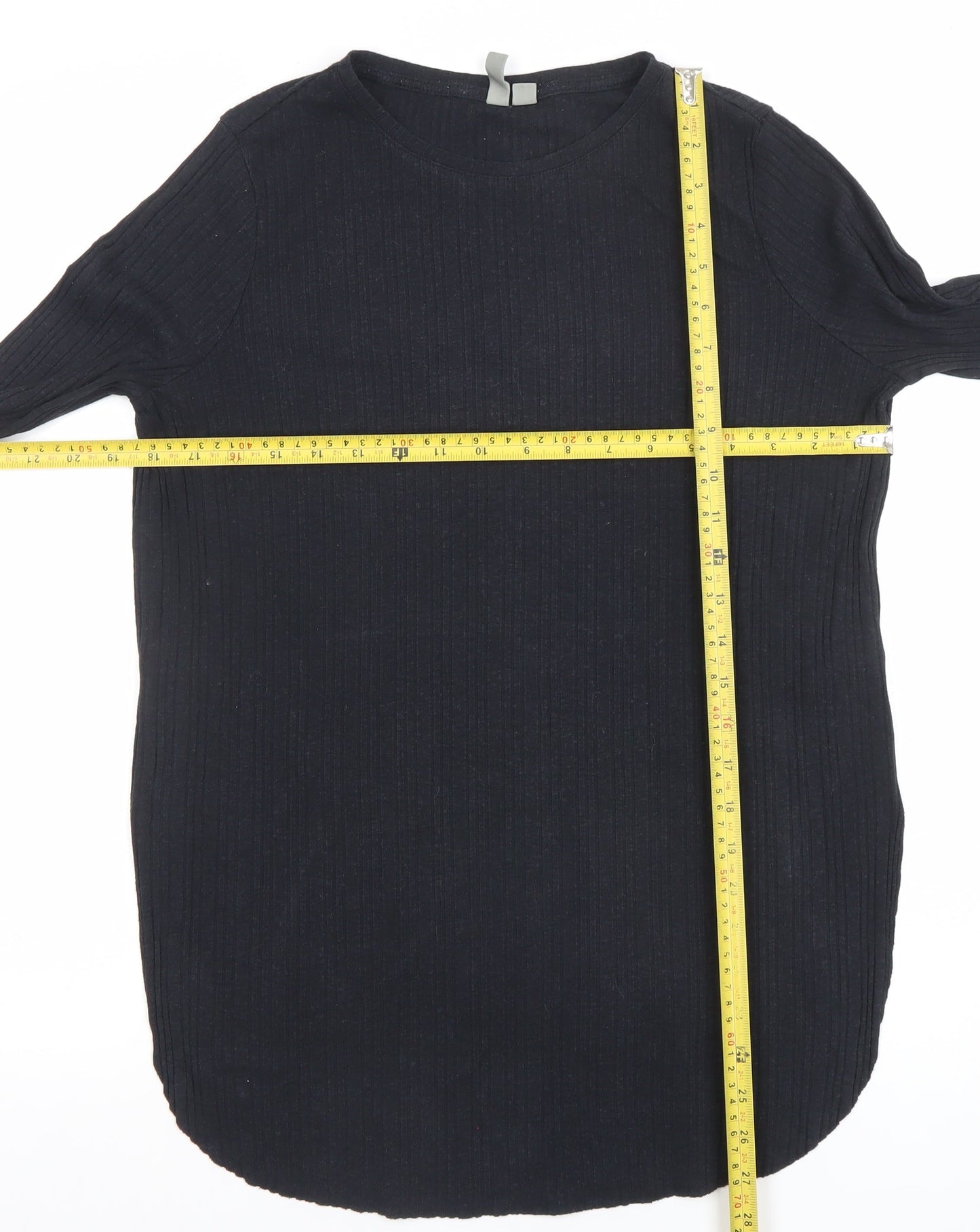 Womens UK Size 10 ASOS Black Jersey T-Shirt