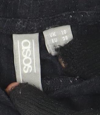Womens UK Size 10 ASOS Black Jersey T-Shirt