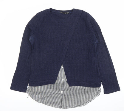 Womens UK Size 12 Topshop Blue Pullover Jumper