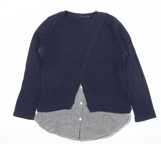 Womens UK Size 12 Topshop Blue Pullover Jumper