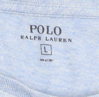 Ralph Lauren Men’s Blue Cotton Crew Neck T-Shirt Size L