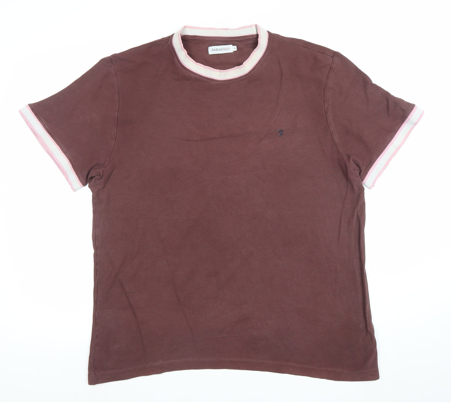 Mens UK Size XL Farah Brown  T-Shirt