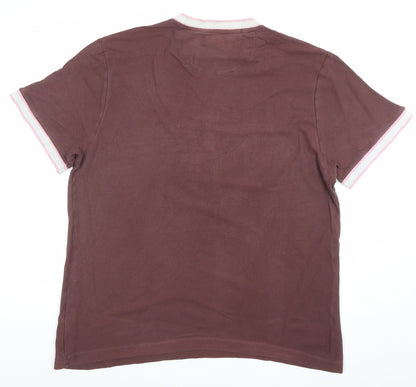 Mens UK Size XL Farah Brown  T-Shirt