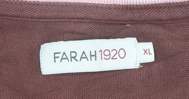 Mens UK Size XL Farah Brown  T-Shirt