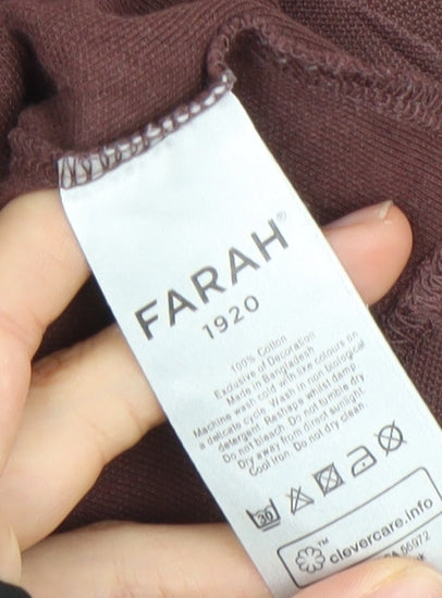 Mens UK Size XL Farah Brown  T-Shirt