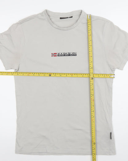 Mens UK Size S Napapijri Grey  T-Shirt