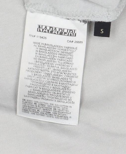 Mens UK Size S Napapijri Grey  T-Shirt