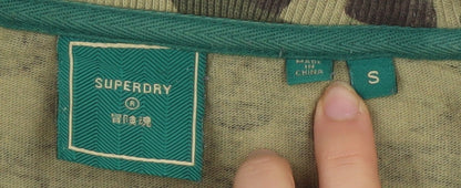 Superdry Men's Green Camouflage Graphic Tiger T-Shirt Size S