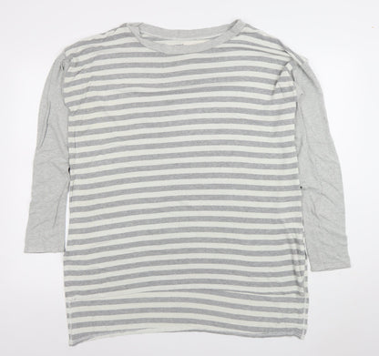 Womens UK Size 2 Basic Trip Grey Basic T-Shirt