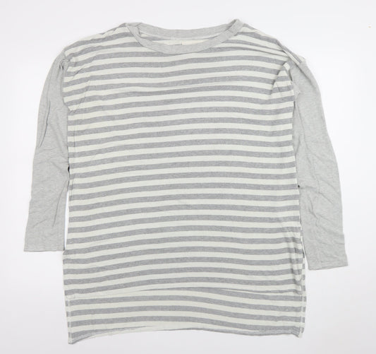 Womens UK Size 2 Basic Trip Grey Basic T-Shirt