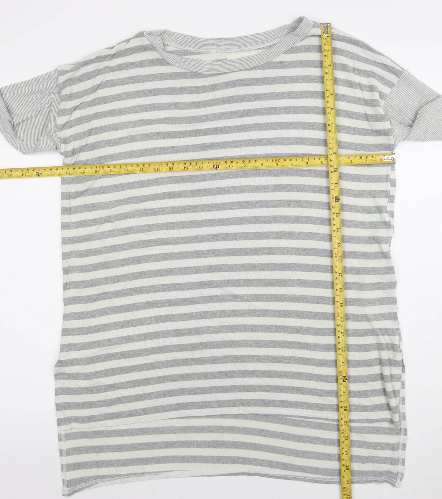 Womens UK Size 2 Basic Trip Grey Basic T-Shirt