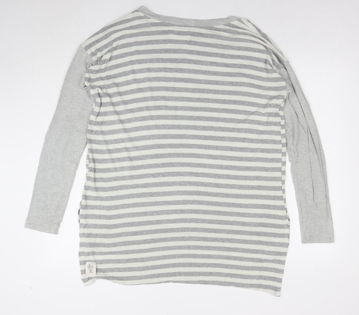 Womens UK Size 2 Basic Trip Grey Basic T-Shirt