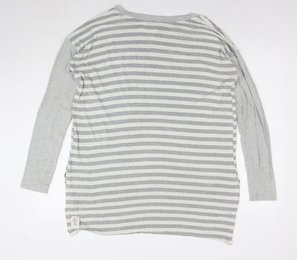 Womens UK Size 2 Basic Trip Grey Basic T-Shirt