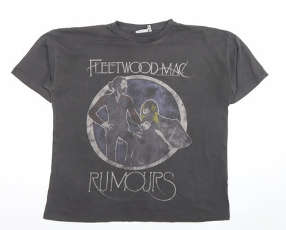ASOS DESIGN Women's Black Fleetwood Mac Rumours Graphic T-Shirt Size 8