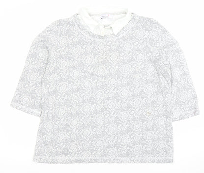 Womens UK Size 18 Marks and Spencer Grey Basic Blouse