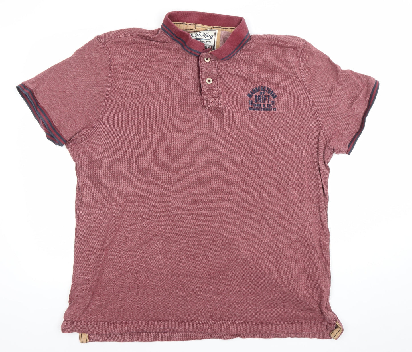 Mens UK Size 2XL Drift King 100% Cotton Polo Shirt