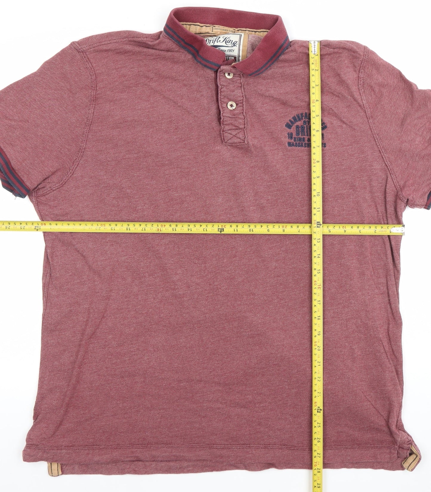 Mens UK Size 2XL Drift King 100% Cotton Polo Shirt