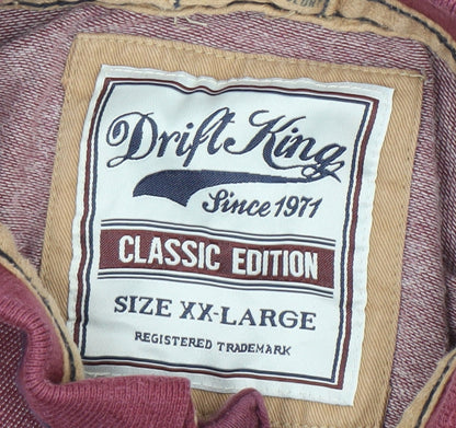 Mens UK Size 2XL Drift King 100% Cotton Polo Shirt