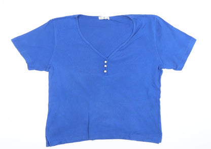 Womens UK Size M Paul Separates Blue Basic T-Shirt