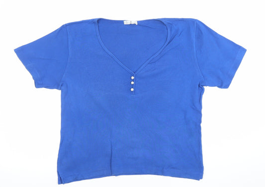 Womens UK Size M Paul Separates Blue Basic T-Shirt