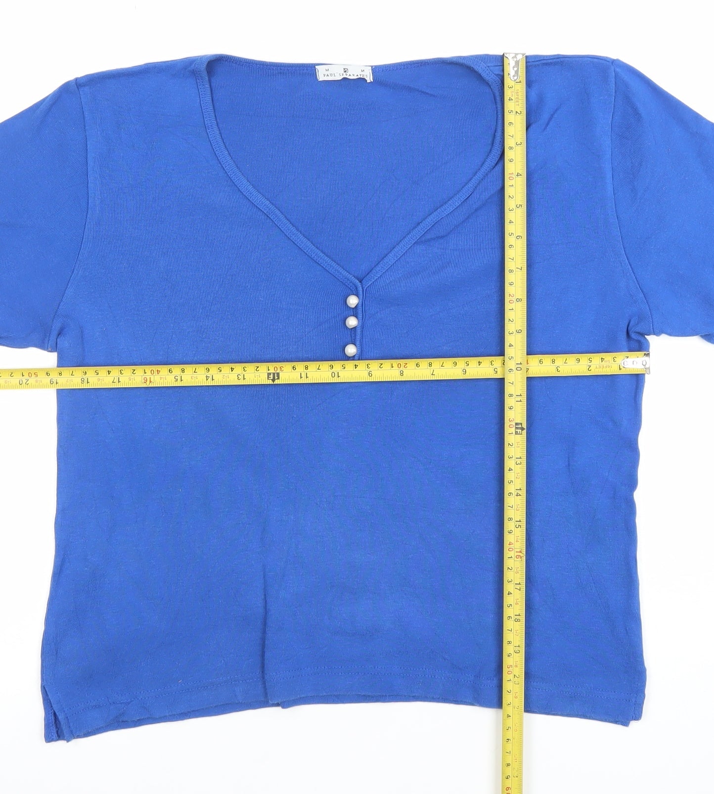 Womens UK Size M Paul Separates Blue Basic T-Shirt