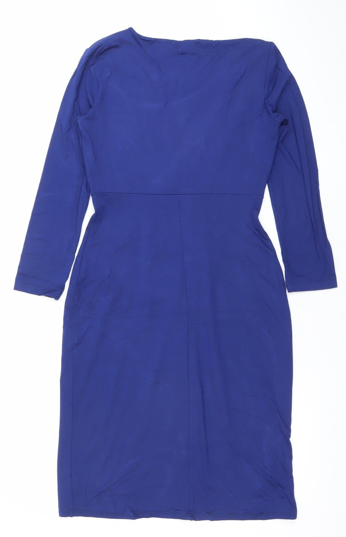 Artigiano Women’s Blue Bodycon Jersey Knee Length Dress UK 8