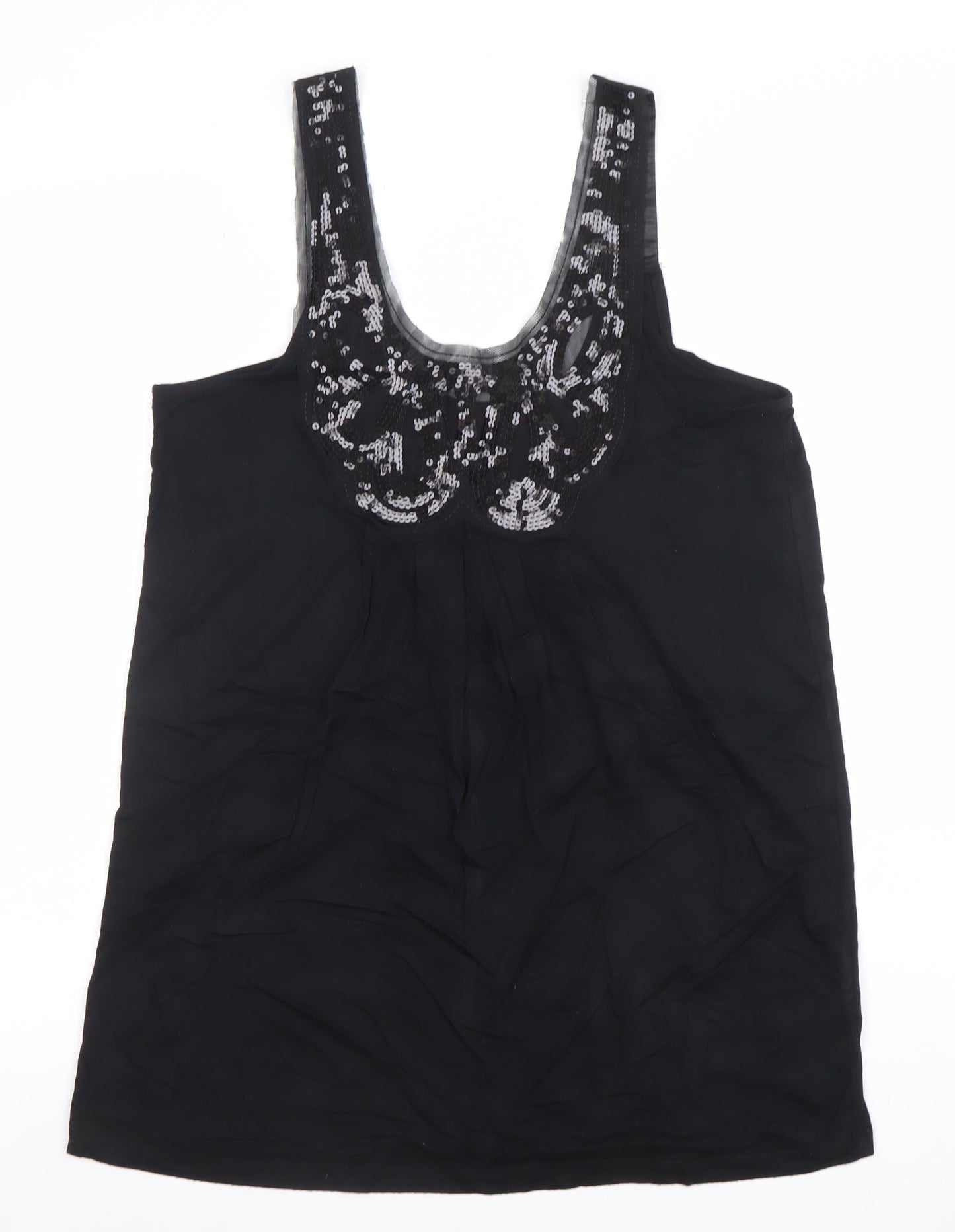 Womens UK Size 12 Marks and Spencer Black Camisole Tank