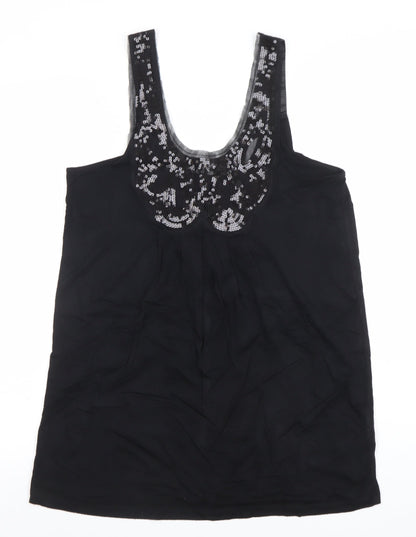Womens UK Size 12 Marks and Spencer Black Camisole Tank