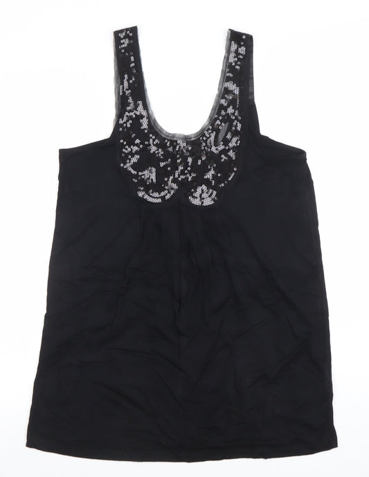 Womens UK Size 12 Marks and Spencer Black Camisole Tank