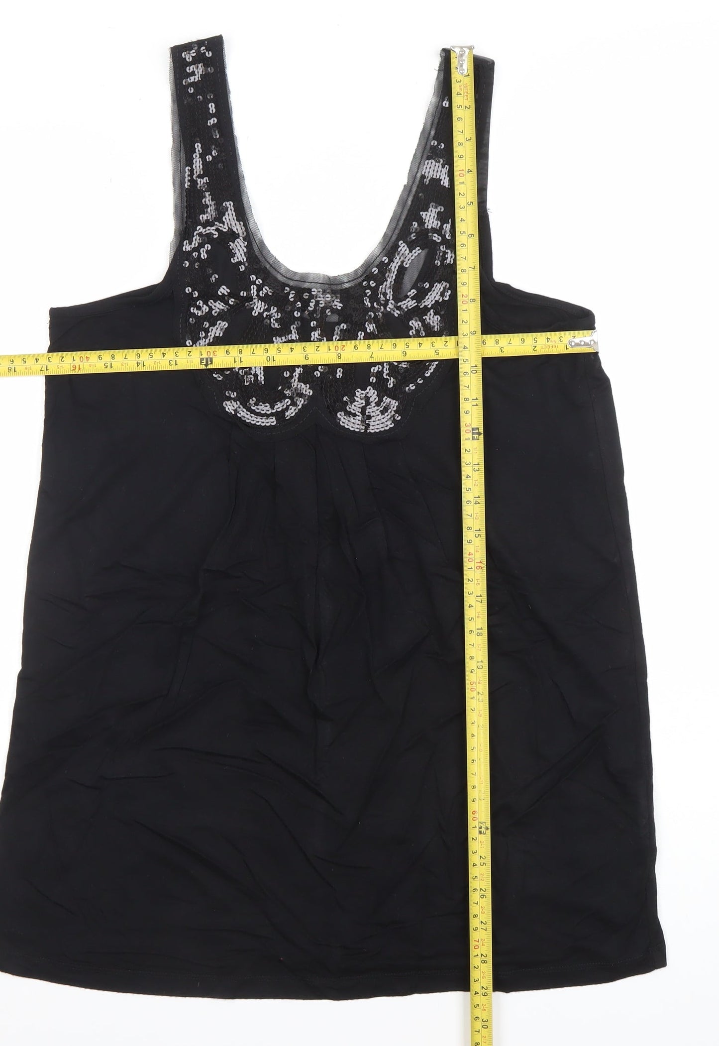 Womens UK Size 12 Marks and Spencer Black Camisole Tank