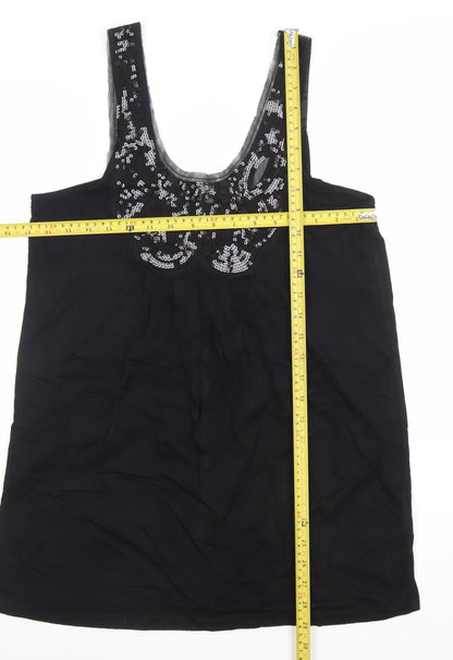 Womens UK Size 12 Marks and Spencer Black Camisole Tank