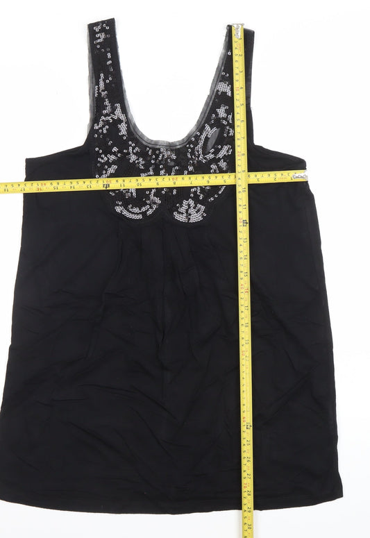 Womens UK Size 12 Marks and Spencer Black Camisole Tank