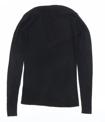 Womens UK Size 12 Heart and Soul Black Pullover Jumper