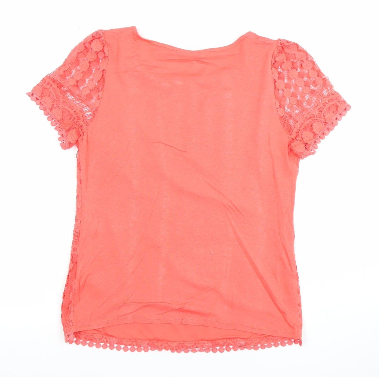 Womens UK Size S Oasis Pink Basic T-Shirt