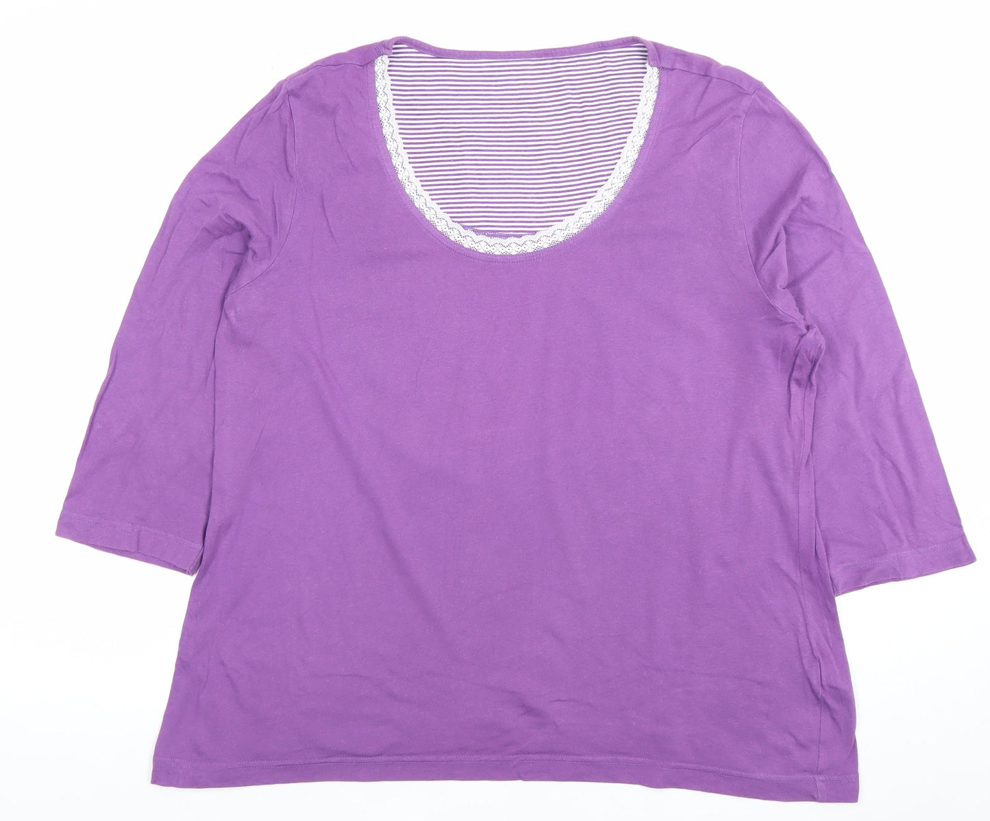 Womens UK Size 18 Marks and Spencer Purple Basic T-Shirt