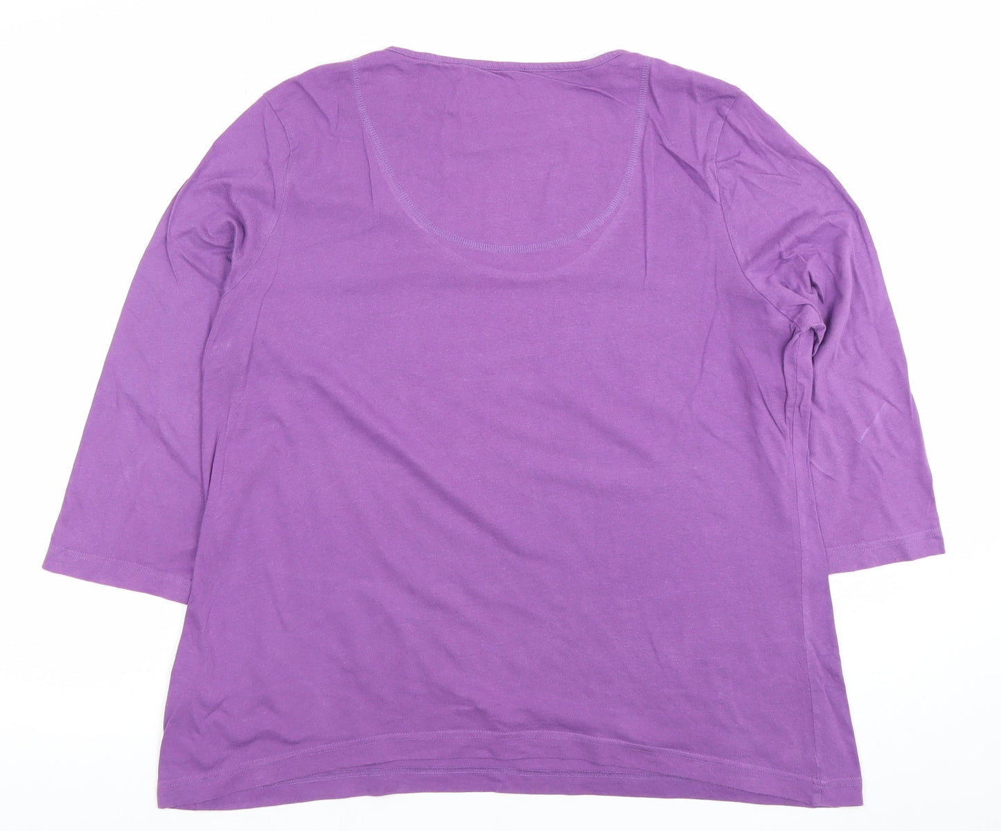 Womens UK Size 18 Marks and Spencer Purple Basic T-Shirt