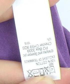 Womens UK Size 18 Marks and Spencer Purple Basic T-Shirt