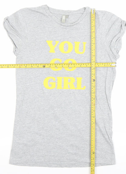 Womens UK Size 4 ASOS Grey Basic T-Shirt
