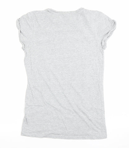 Womens UK Size 4 ASOS Grey Basic T-Shirt