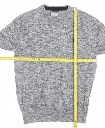 Next Men’s Grey Cotton Blend Crew Neck Pullover Jumper Size S