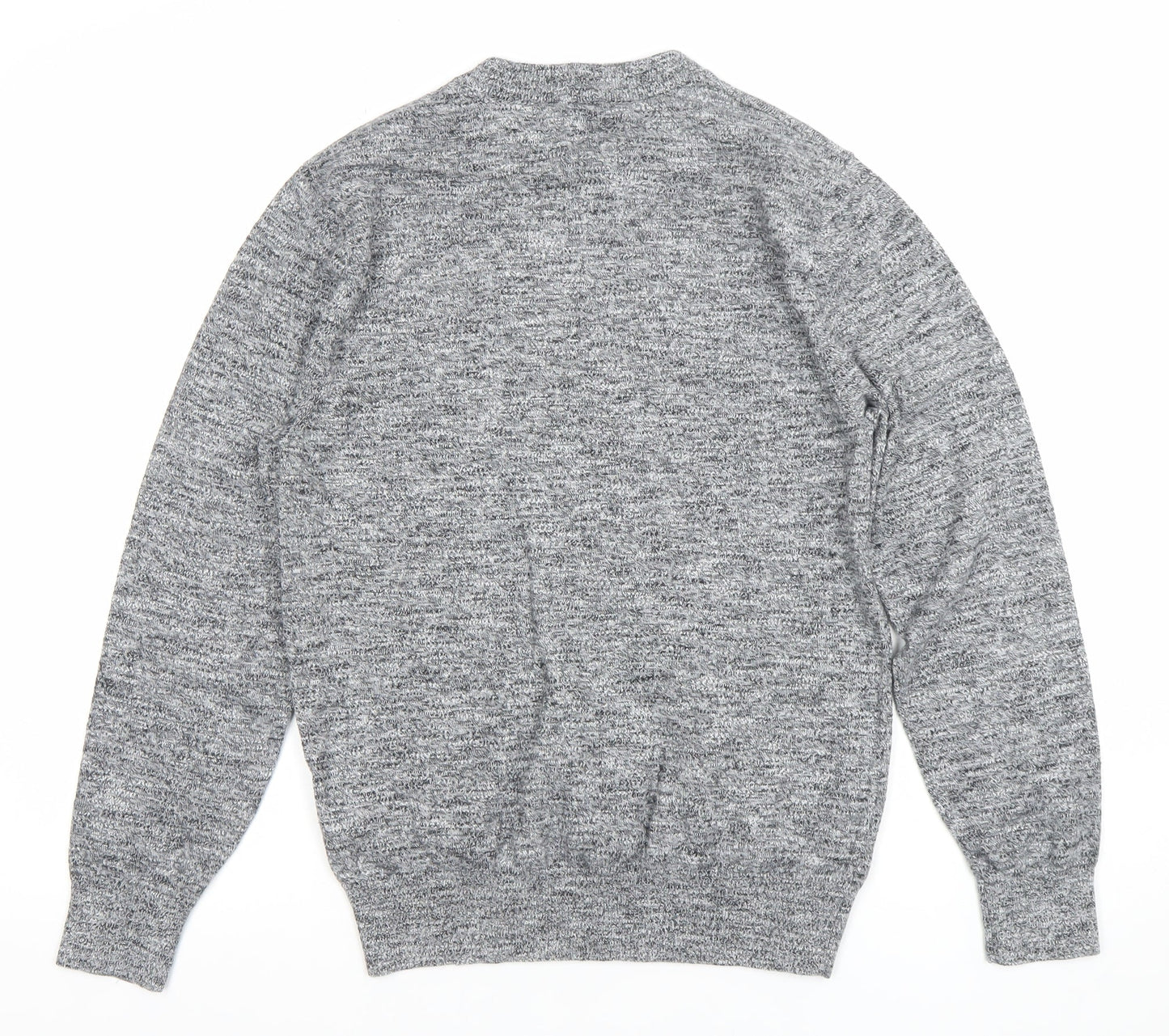 Next Men’s Grey Cotton Blend Crew Neck Pullover Jumper Size S