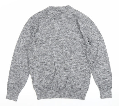Next Men’s Grey Cotton Blend Crew Neck Pullover Jumper Size S