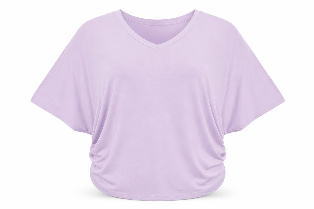 Womens UK Size L Tamsy Purple Basic T-Shirt