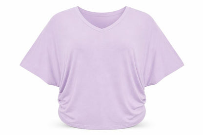 Womens UK Size L Tamsy Purple Basic T-Shirt