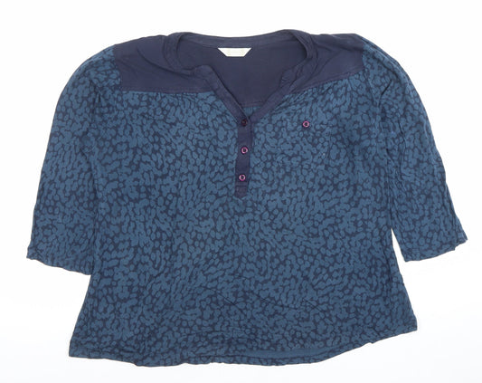 Womens UK Size 14 BHS Blue Tunic Blouse