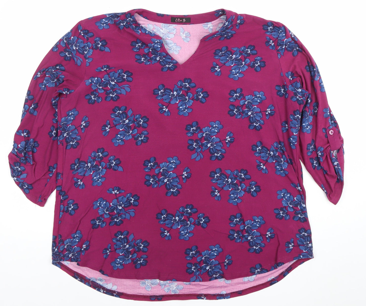 Womens UK Size L Elle B Pink Tunic Blouse