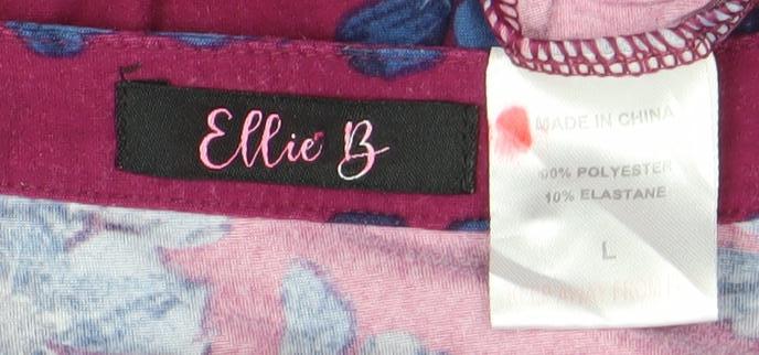 Womens UK Size L Elle B Pink Tunic Blouse