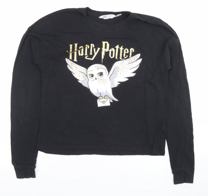 Girls UK Size 14 Years H&M Black Pullover T-Shirt