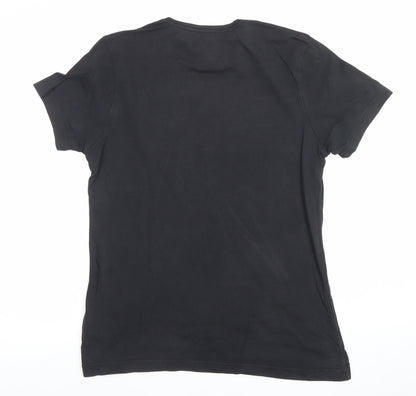 Adidas Men's Black Graphic Logo Cotton T-Shirt Size S